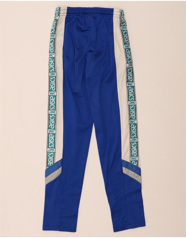 ASICS Boys Tracksuit Trousers 13-14 Years Blue Colourblock