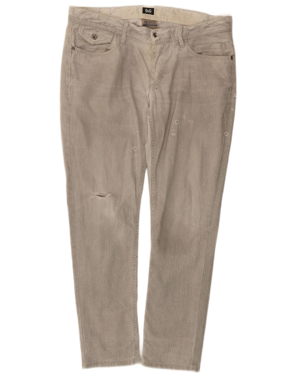 Jeans dritti regolari attillati da uomo Dolce & Gabbana W34 L28 Grigi