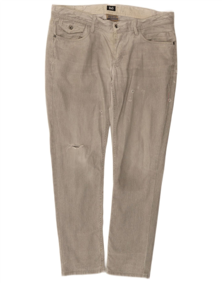 Jeans dritti regolari attillati da uomo Dolce & Gabbana W34 L28 Grigi