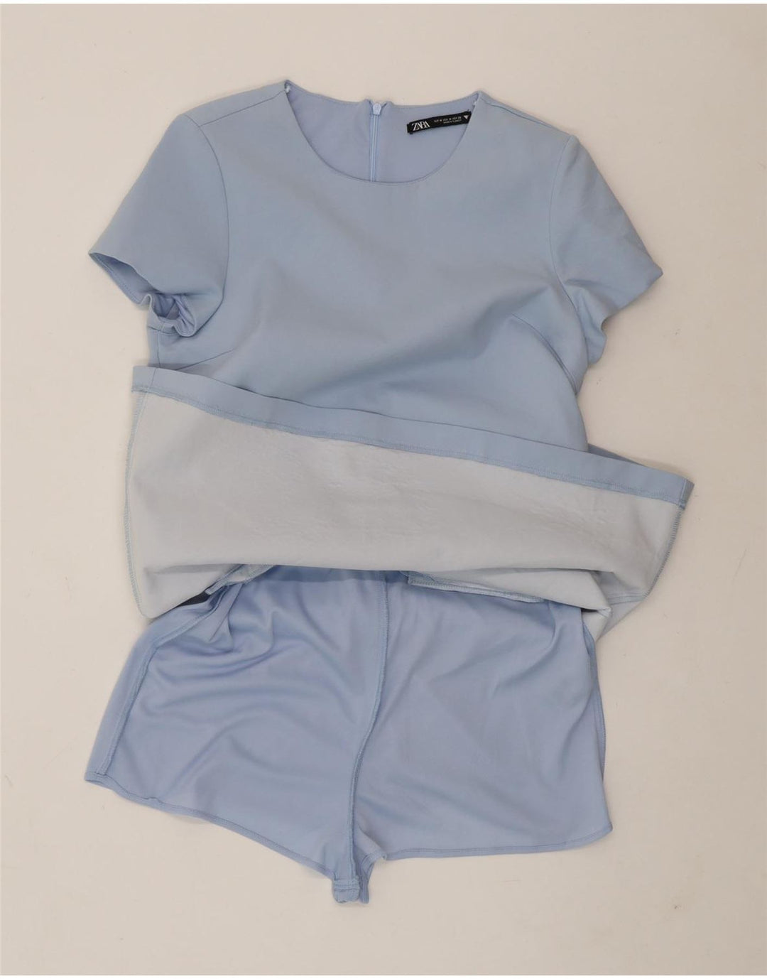 Tuta corta da donna Zara UK 12 Poliestere blu medio