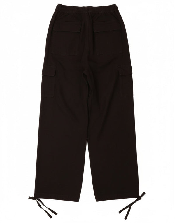 Pantaloni cargo dritti da donna Ellesse UK 6 XS W26 L30 cotone nero