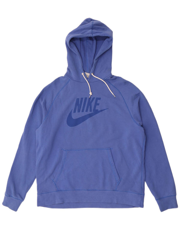 Felpa con cappuccio grafica Nike da uomo XL in cotone blu