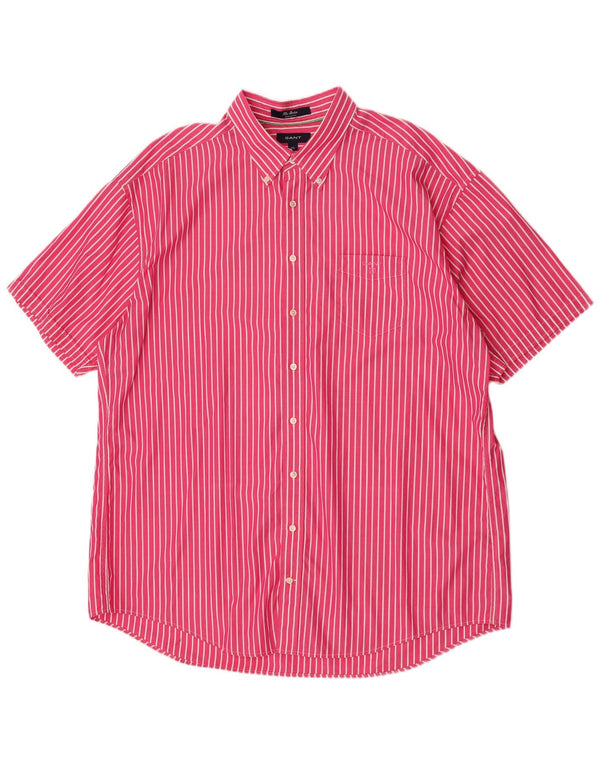 Gant Camicia da uomo The Breton a maniche corte vestibilità regolare 3XL Gessato rosa