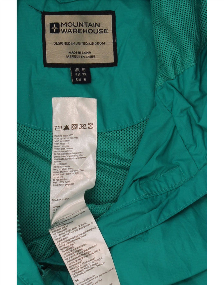 MOUNTAIN WAREHOUSE Giacca antipioggia da donna con cappuccio UK 10 Small Turchese