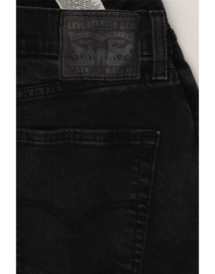 Levi's Uomo 514 Jeans dritti W33 L34 Cotone Nero