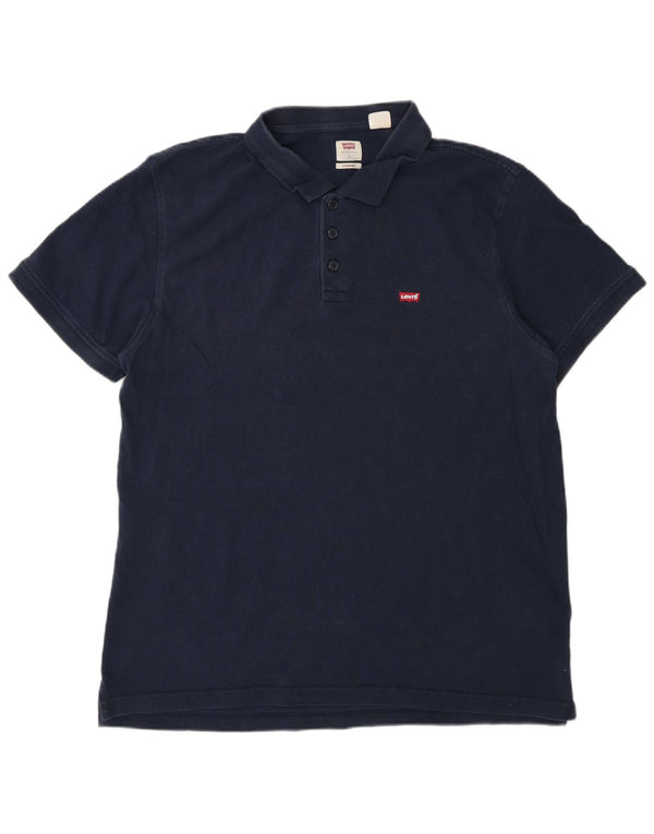 Polo Levi's da uomo vestibilità standard, taglia grande, in cotone blu navy