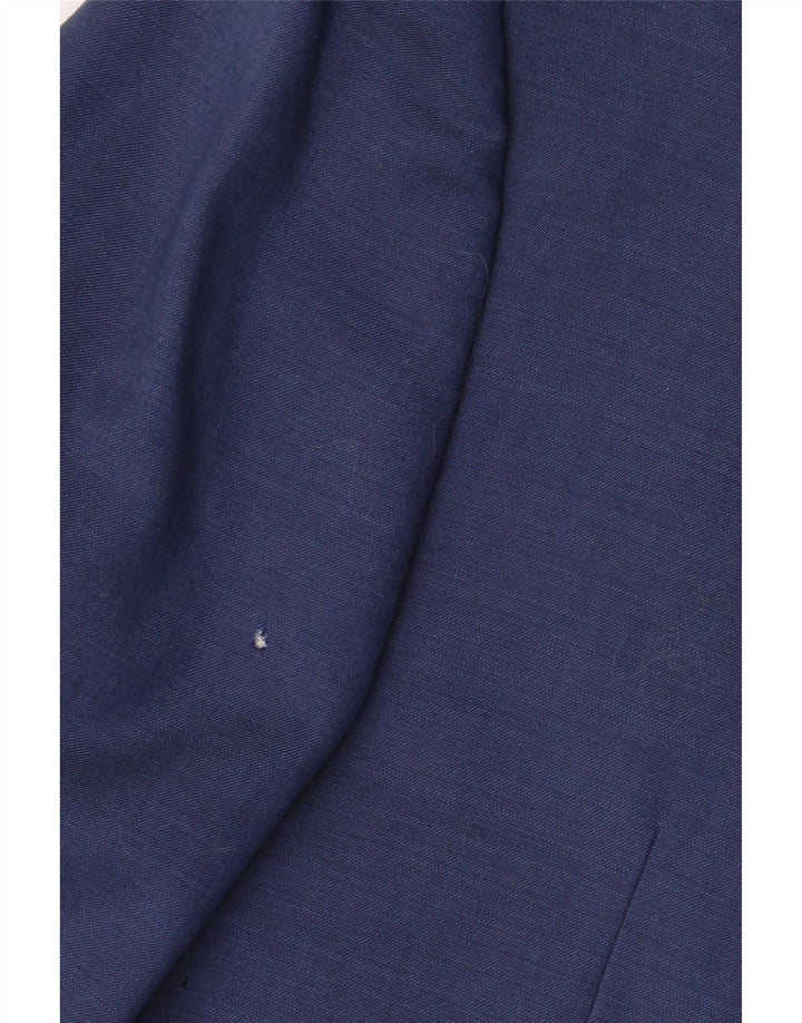 Giacca blazer corta da uomo a 2 bottoni Calvin Klein UK 38 media lana blu navy