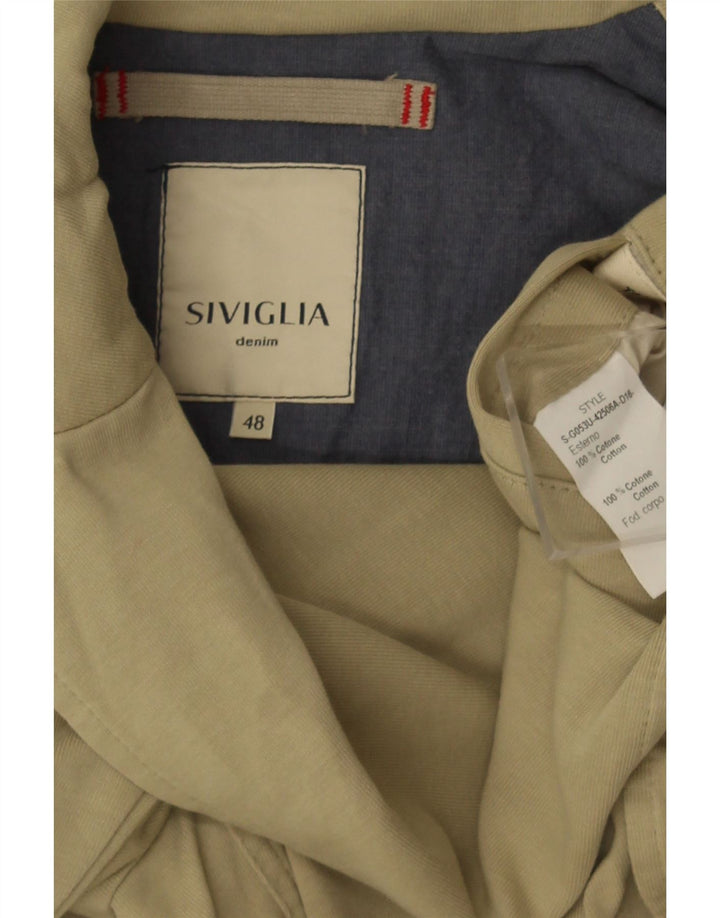 SIVIGLIA Giacca Blazer 3 Bottoni Uomo IT 48 Cotone Verde Medio