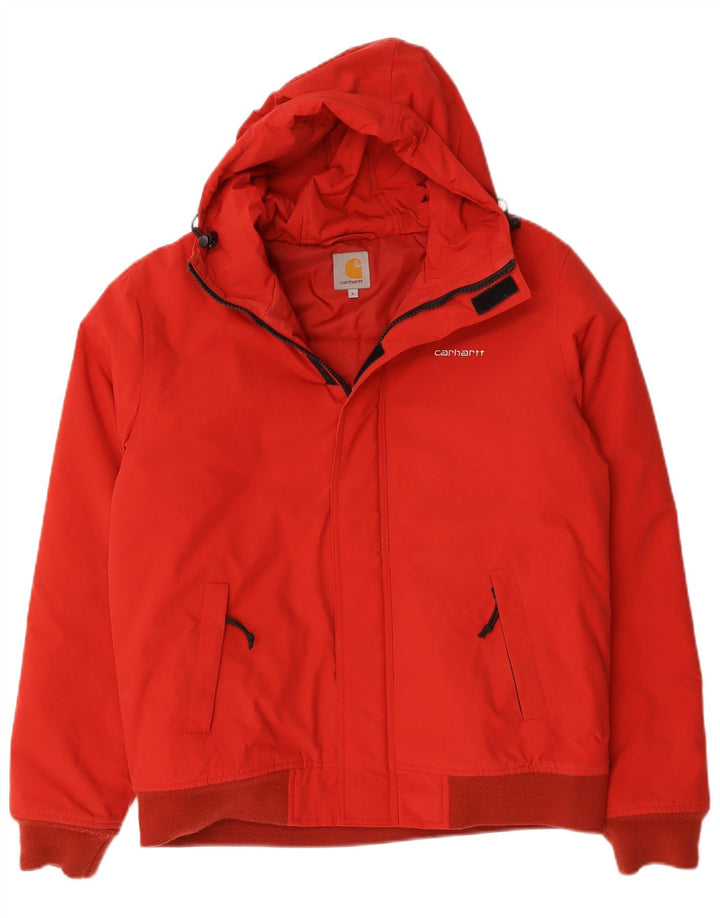 Giacca imbottita con cappuccio da uomo Carhartt UK 40 grande nylon rosso
