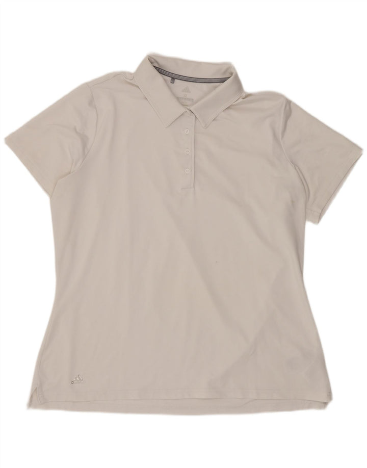 Polo da donna Adidas UK 18 XL poliestere bianco