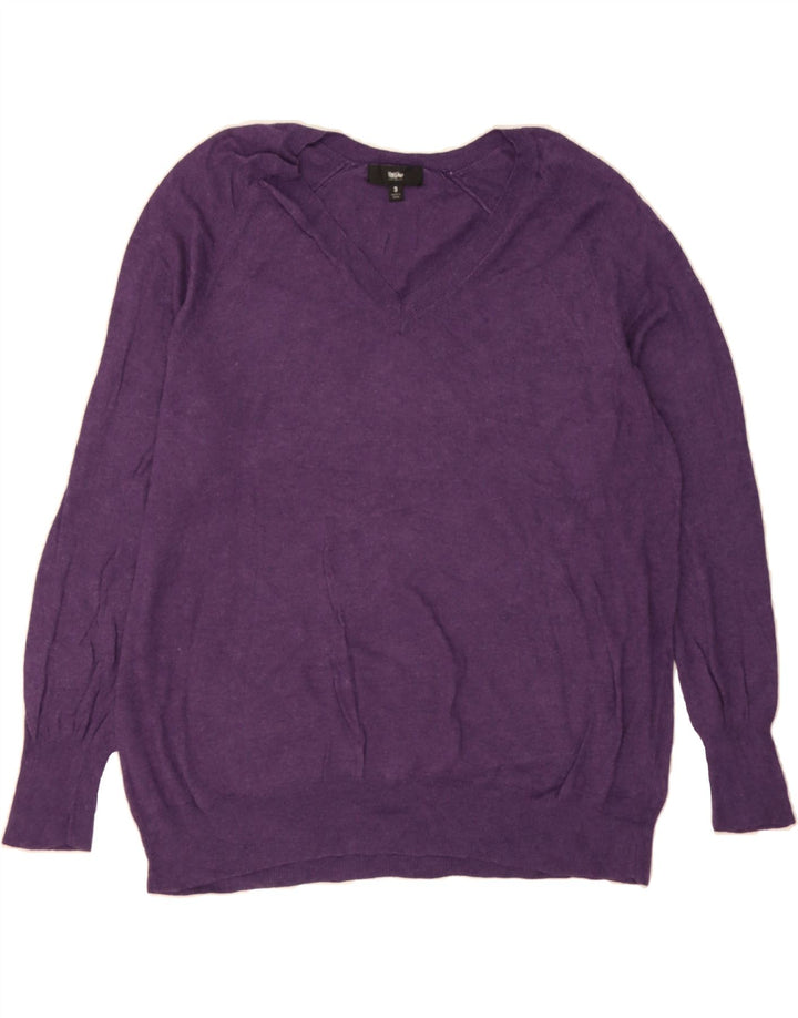 MOSSIMO Womens Oversized V-Neck Jumper Sweater US 3 Small Purple Nylon Vintage Mossimo and Second-Hand Mossimo from Messina Hembry 