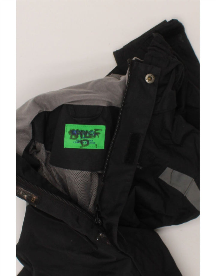 MOUNTAIN WAREHOUSE Boys Hooded Rain Jacket 3-4 Years Black Colourblock Vintage Mountain Warehouse and Second-Hand Mountain Warehouse from Messina Hembry 