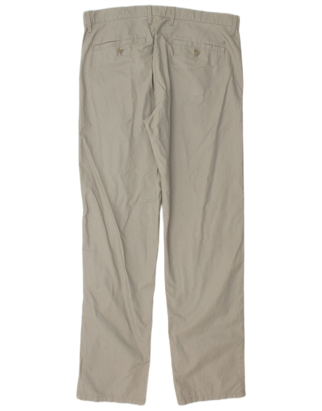 CALVIN KLEIN Pantaloni chino dritti da uomo W33 L32 Cotone grigio