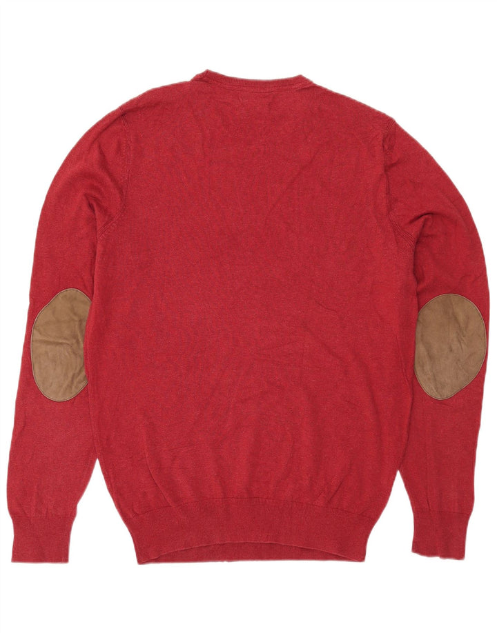 Maglione maglione girocollo da uomo Massimo Dutti in cotone rosso medio