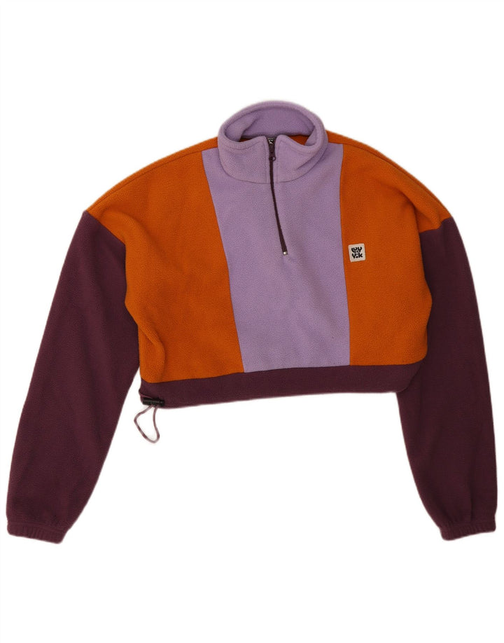 Lucy & Yak Maglione in pile corto oversize da donna UK 10 piccolo multicolore