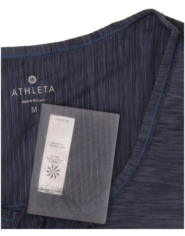 T-shirt da donna ATHLETA Top UK 12 Poliestere screziato medio blu navy