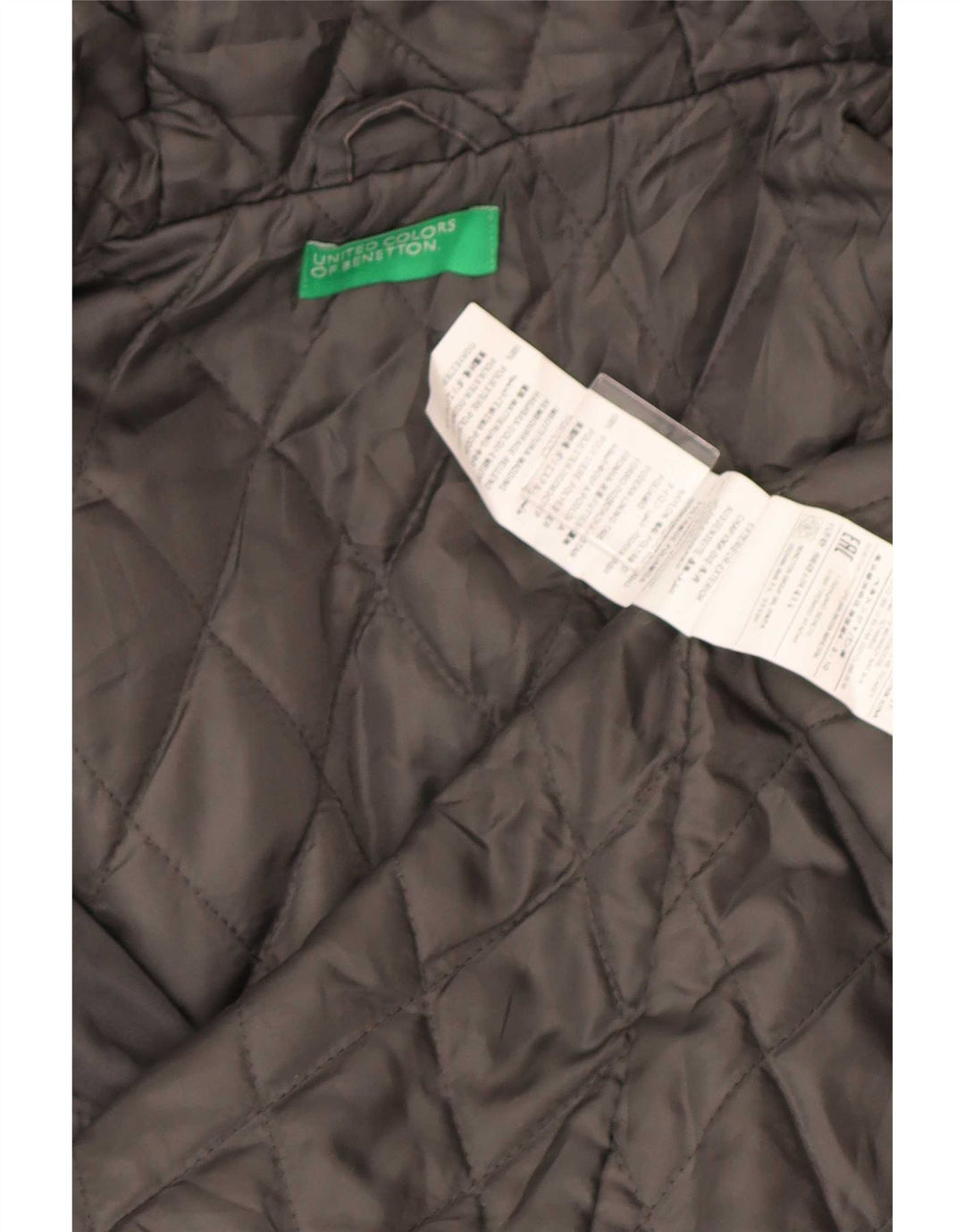 Giacca Parka con cappuccio da donna Benetton UK 40 Large Grigio Cotone
