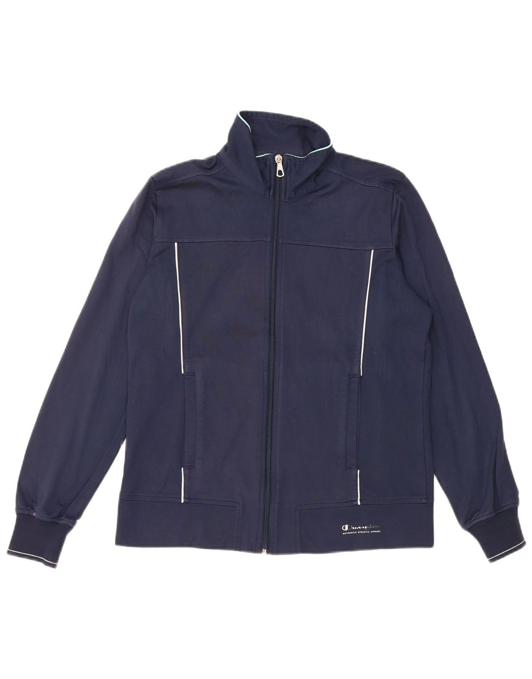CHAMPION Giacca da tuta da donna Easy Fit UK 10 Small Blu Navy