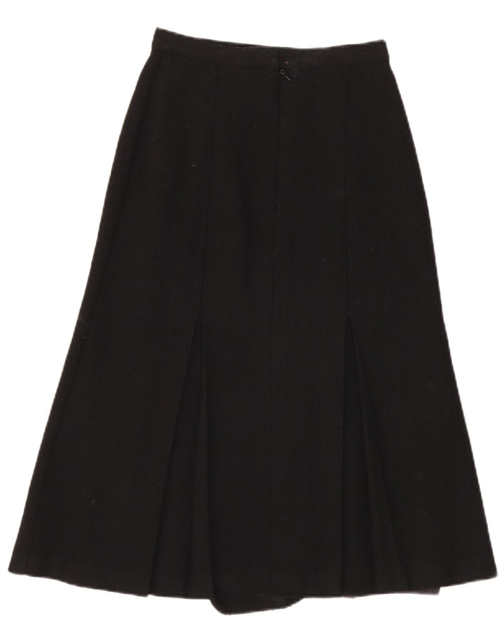 Gonna a trapezio da donna St Michael UK 10 piccola W24 lana nera
