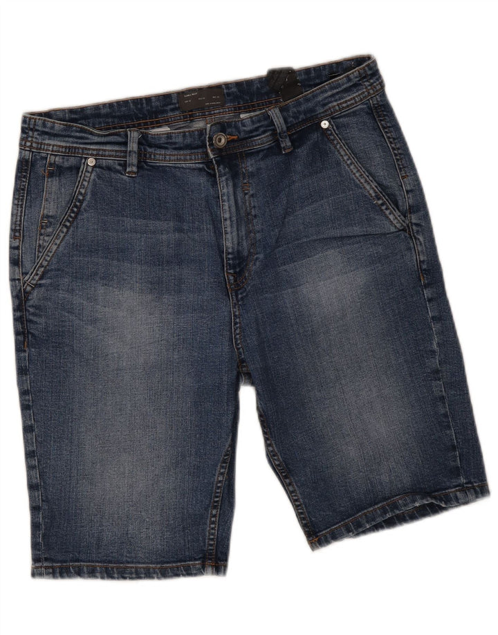 Pantaloncini di jeans da uomo Zara EU 42 Large W32 Blu