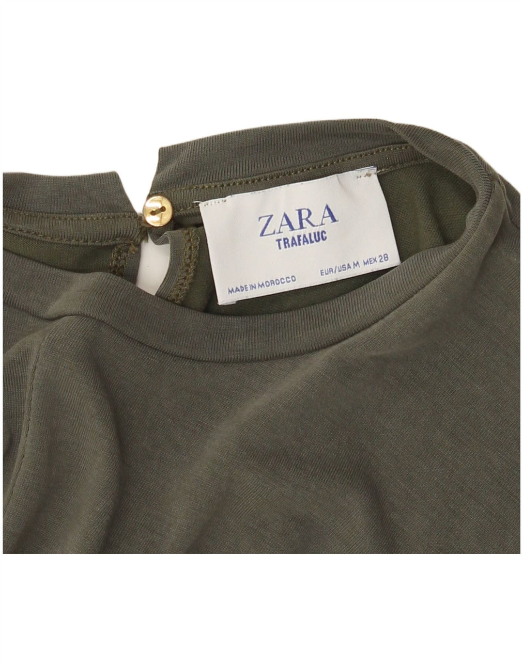 Tutina corta senza maniche Zara Trafaluc da donna UK 14 media cachi