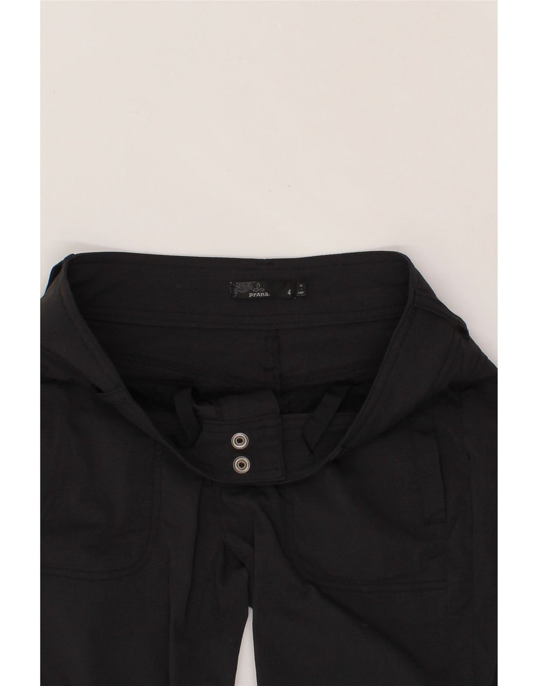 PRANA Womens Bermuda Shorts US 4 Small W30 Black Nylon Vintage Prana and Second-Hand Prana from Messina Hembry 