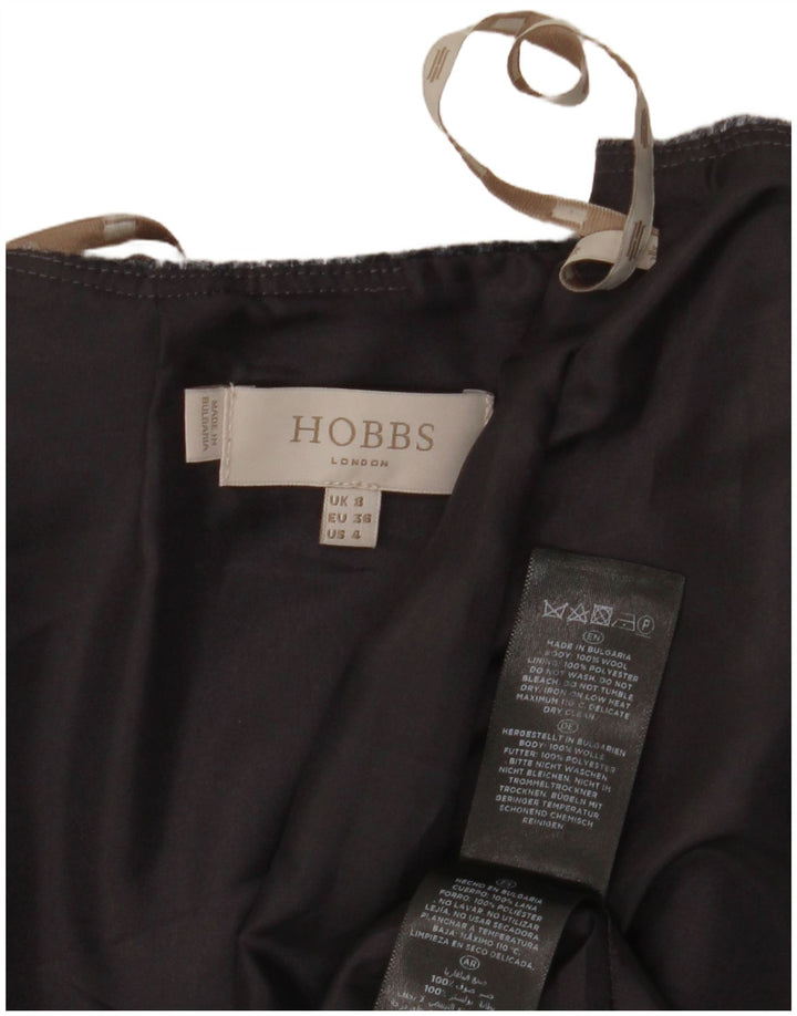 Gonna a tubino da donna Hobbs UK 8 piccola W28 lana a quadri grigia