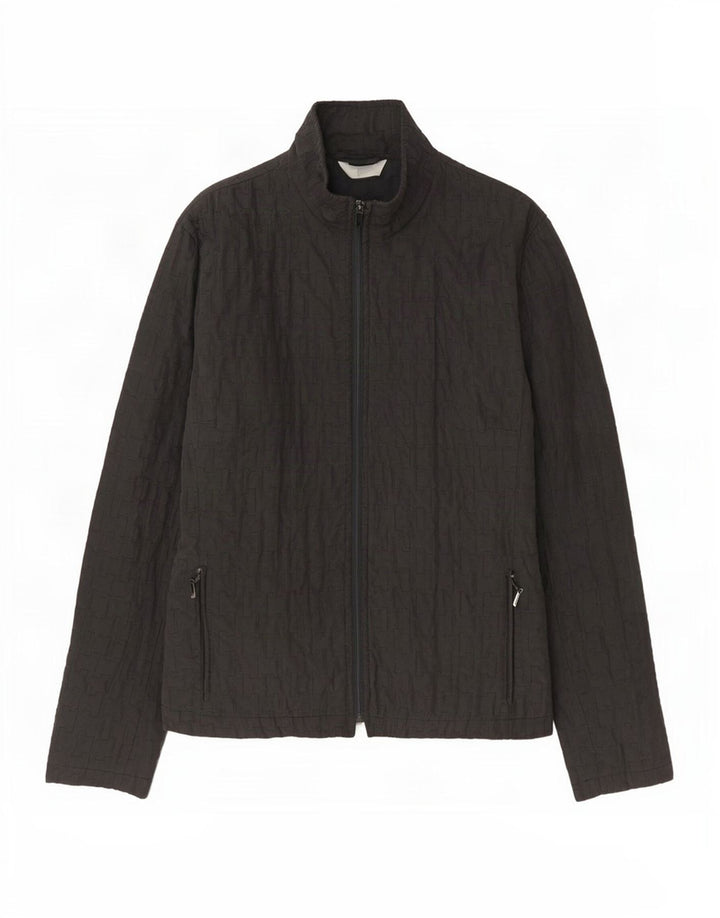 Giacca trapuntata da donna Marks & Spencer UK 14 Poliestere grigio medio
