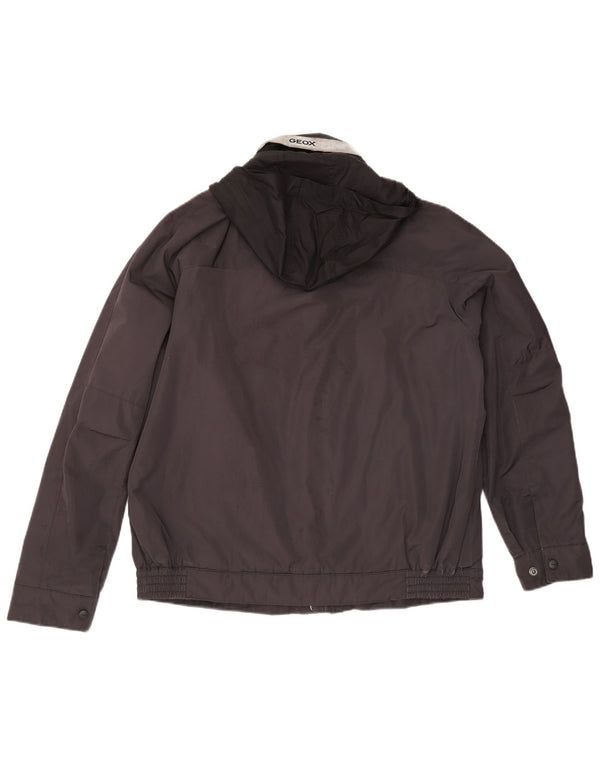 Geox Bomber da uomo con cappuccio Respira UK 46 3XL Nero Poliammide