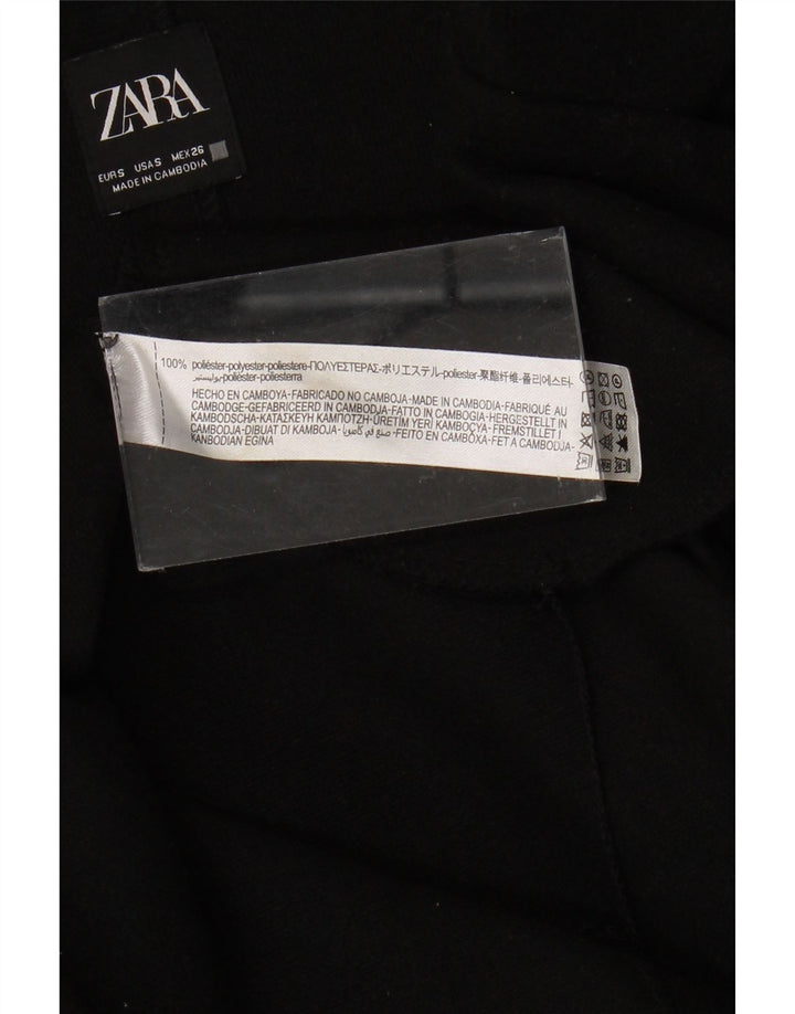 Soprabito Aperto da Donna ZARA UK 10 Small Nero Poliestere