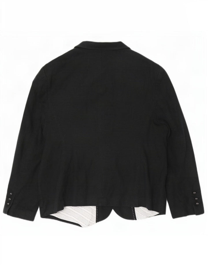 Giacca blazer a 3 bottoni Marks & Spencer da donna UK 22 3XL Lino grigio