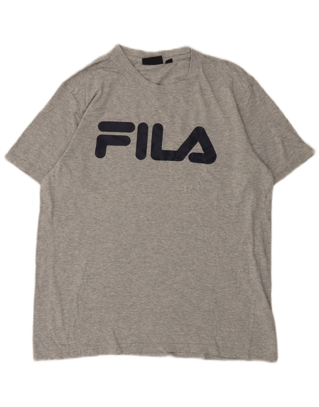 T-shirt grafica da uomo Fila Top in cotone mélange grigio medio