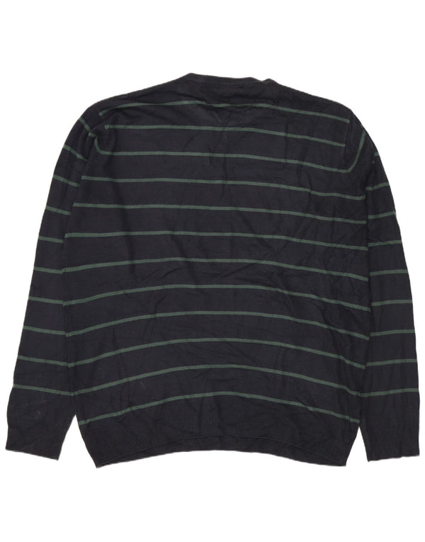 Maglione da uomo girocollo James Pringle, grande acrilico a strisce blu navy