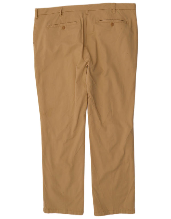 Pantaloni chino dritti da uomo Izod W40 L32 in cotone beige