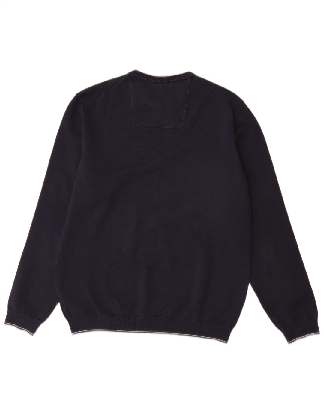 HUGO BOSS Mens Crew Neck Jumper Sweater Large Navy Blue Cotton