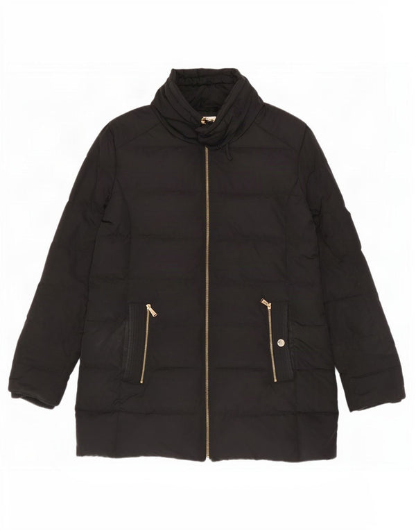 Giacca imbottita da donna Michael Kors UK 14 poliestere nero medio