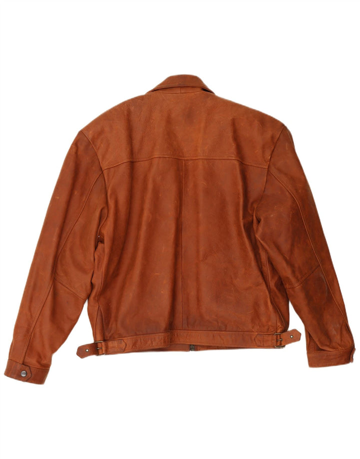 Giacca in pelle da uomo Madison UK 42 XL in pelle marrone