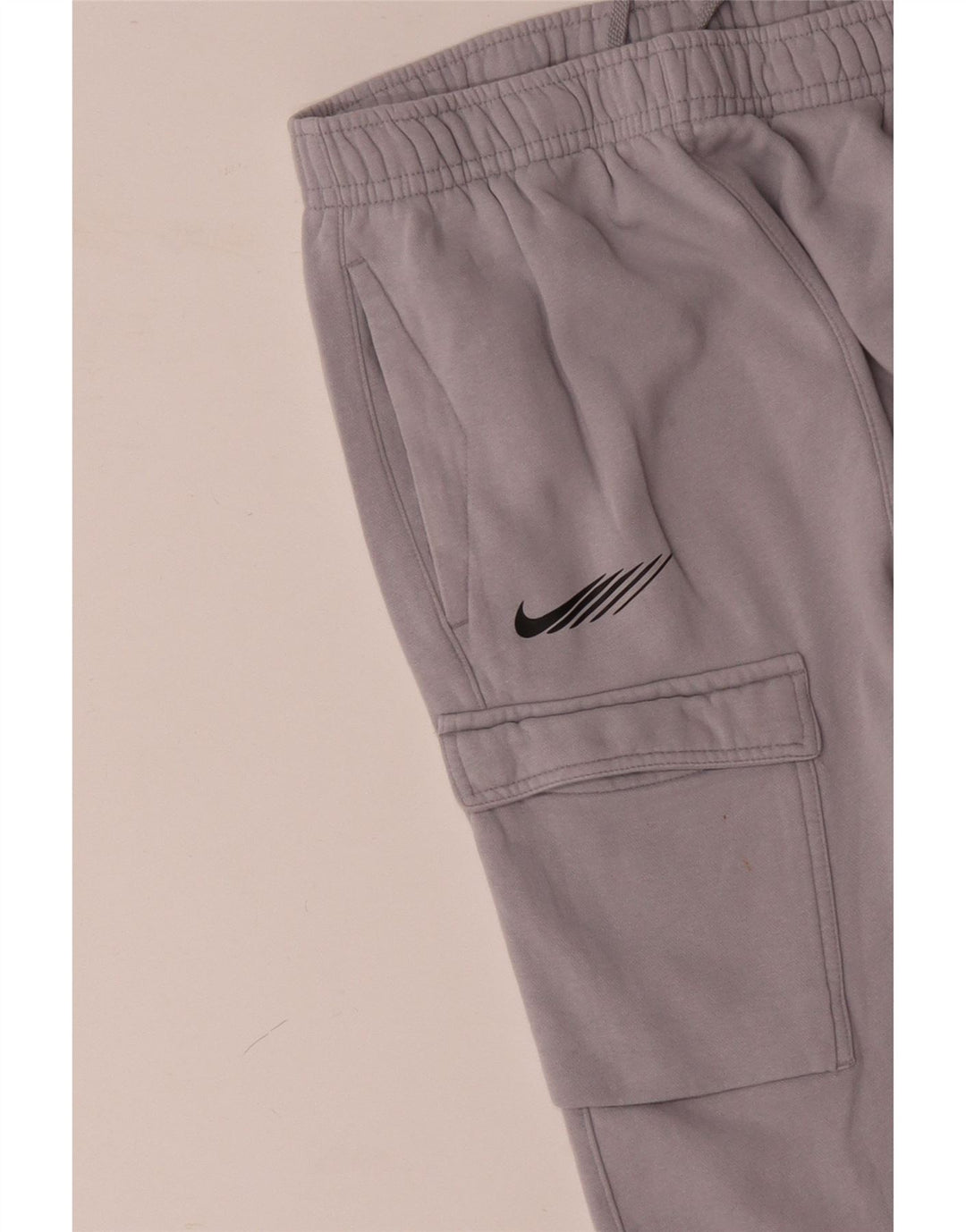 NIKE Pantaloni da tuta cargo con grafica da donna Joggers UK 10 Small Grigio
