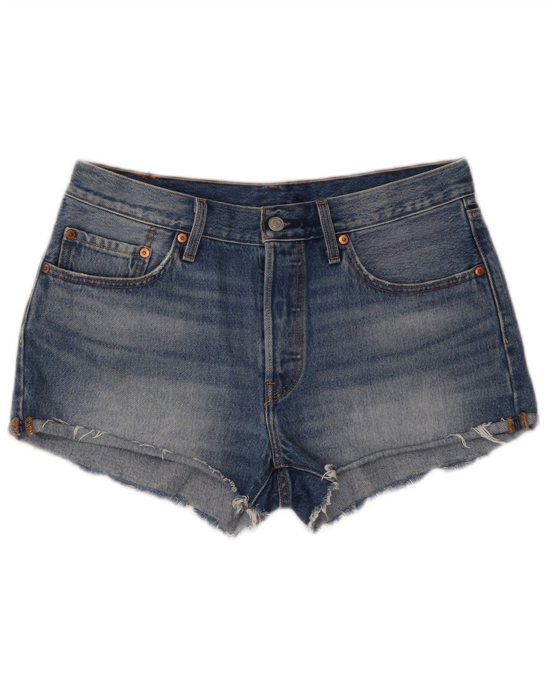 LEVI'S Pantaloncini di jeans 501 da donna W30 Cotone blu medio