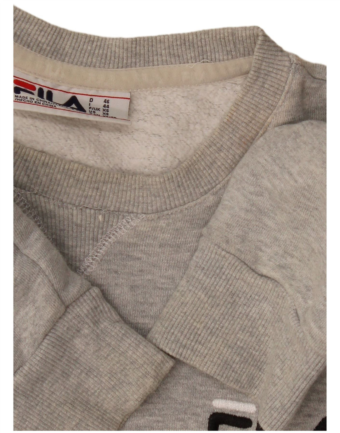 Felpa da uomo ampia FILA, maglione XS, cotone grigio