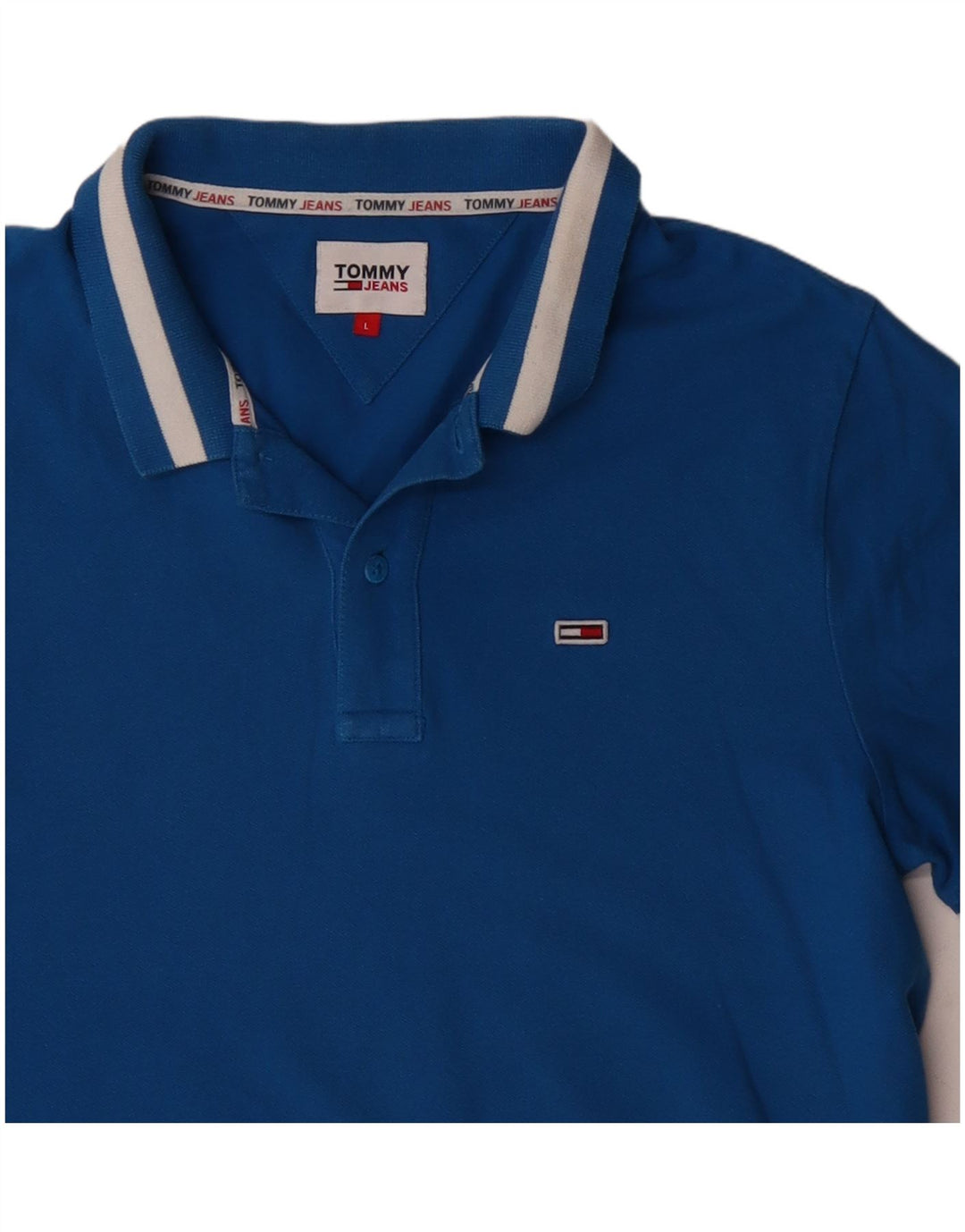 Polo da uomo Tommy Hilfiger grande in cotone blu