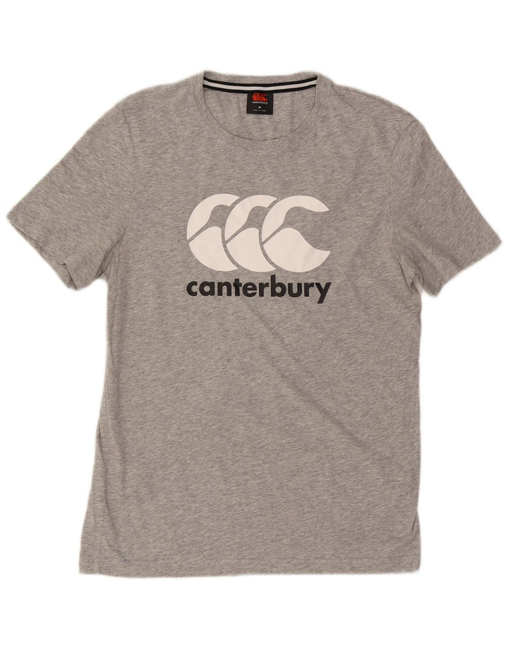 Canterbury t-shirt grafica da uomo in cotone grigio medio