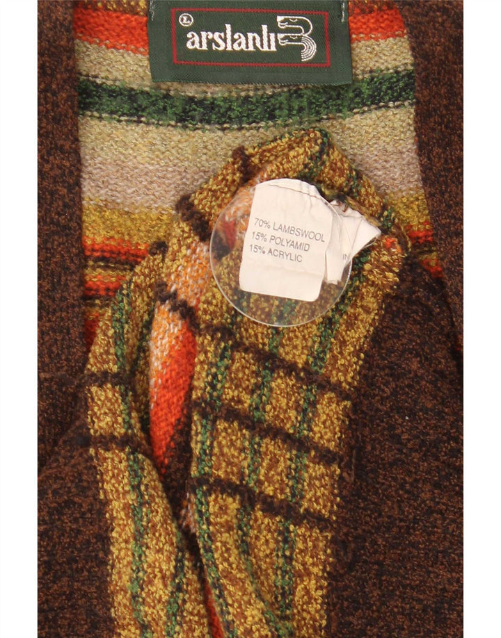 Maglione cardigan da uomo Arslanli Lana d'agnello a quadri multicolori grandi