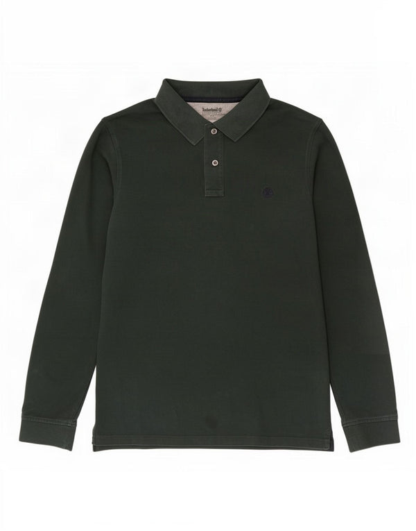 Polo Timberland da uomo slim fit in cotone verde medio