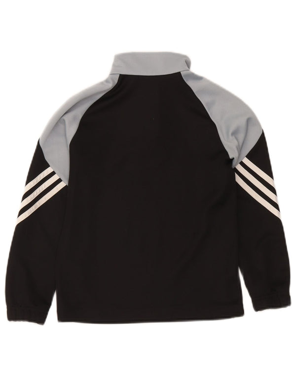 Top della tuta pullover Adidas Climalite da ragazzo 7-8 anni piccolo nero