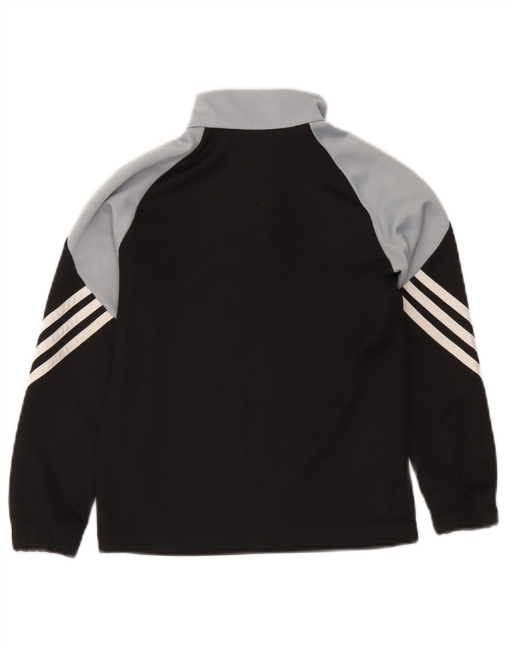 Top della tuta pullover Adidas Climalite da ragazzo 7-8 anni piccolo nero