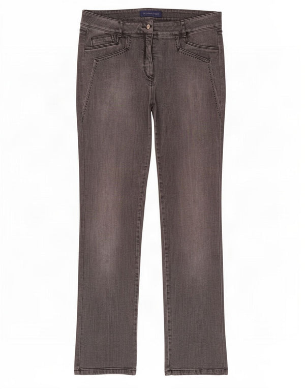 Jeans Dritti Donna Trussardi W34 L32 Cotone Grigio