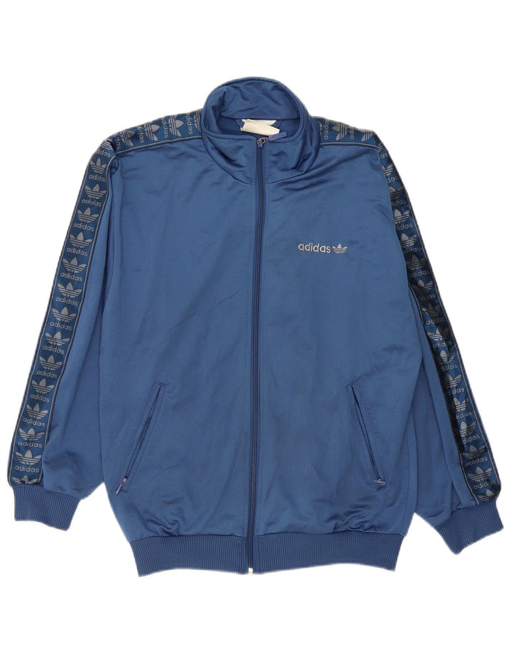 Giacca da tuta grafica da uomo ADIDAS UK 34/36 piccola poliestere blu