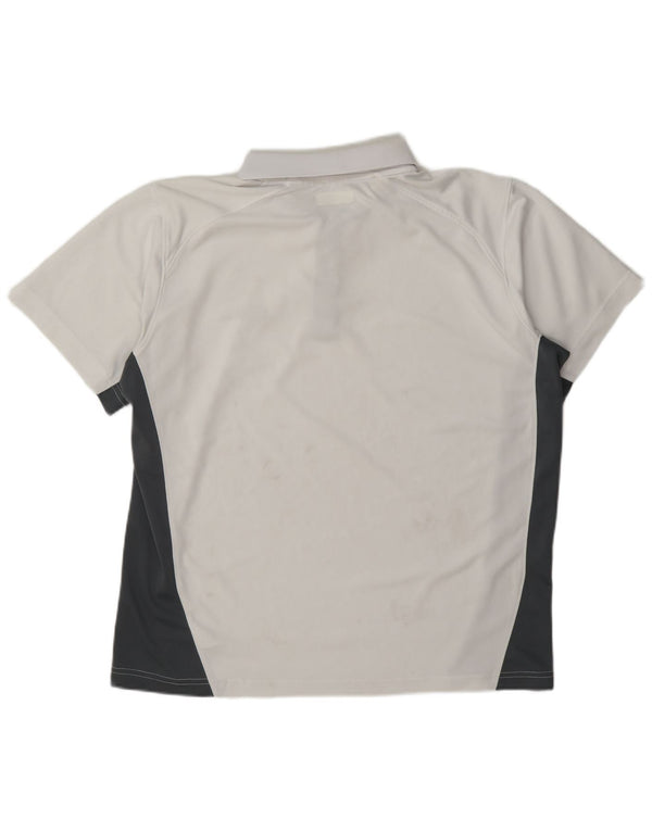 Polo da uomo Columbia Large in poliestere color block bianco
