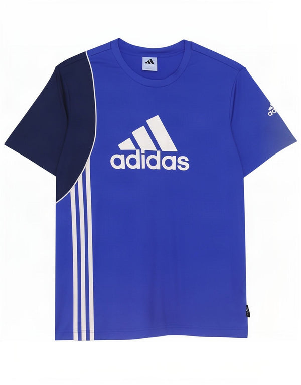 Maglietta grafica Adidas Clima 365 da uomo UK 40/42 Colorblock blu medio